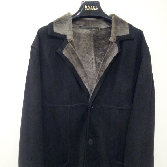 Rafel NY Other - Rafel NY Shearling Fur Lamb Leather Car Coat Sz 44